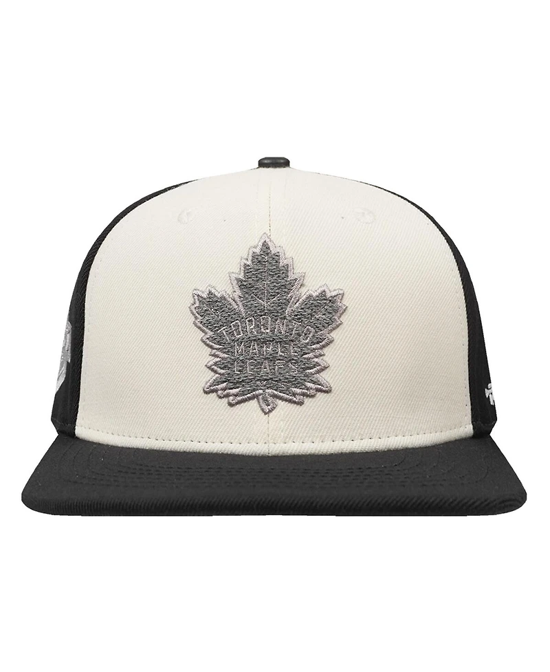 Pro Standard Men's Cream/Black Toronto Maple Leaf's French Terry Snapback Hat