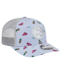 New Era Men's Light Blue/Gray Atlanta Hawks Adventure Aloha Pattern 9SEVENTY Stretch-Snap Hat