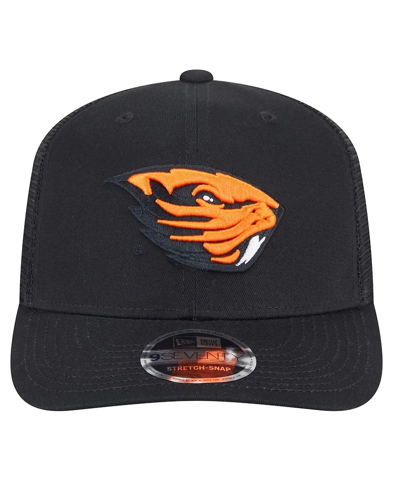 New Era Men's Black Oregon State Beavers Primary 9SEVENTY Trucker Stretch Snap Hat