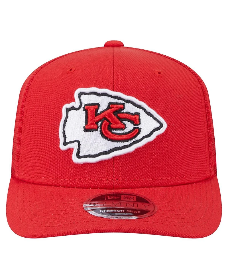 New Era Men's Red Kansas City Chiefs Main Trucker 9SEVENTY Stretch Snap Hat