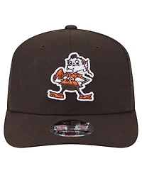 New Era Men's Brown Cleveland Browns Main Trucker 9SEVENTY Stretch Snap Hat