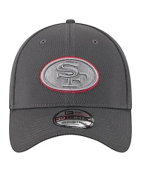 New Era Men's Graphite San Francisco 49ers Main 39THIRTY Flex Hat