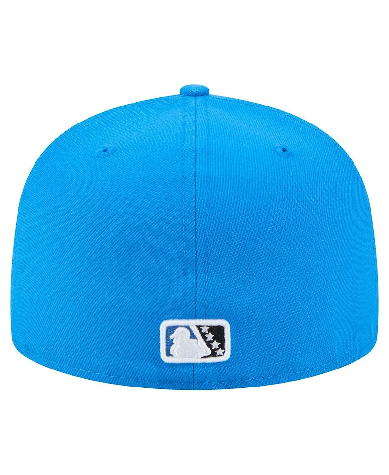 New Era Men's Blue Akron RubberDucks Authentic Collection 59FIFTY Fitted Hat