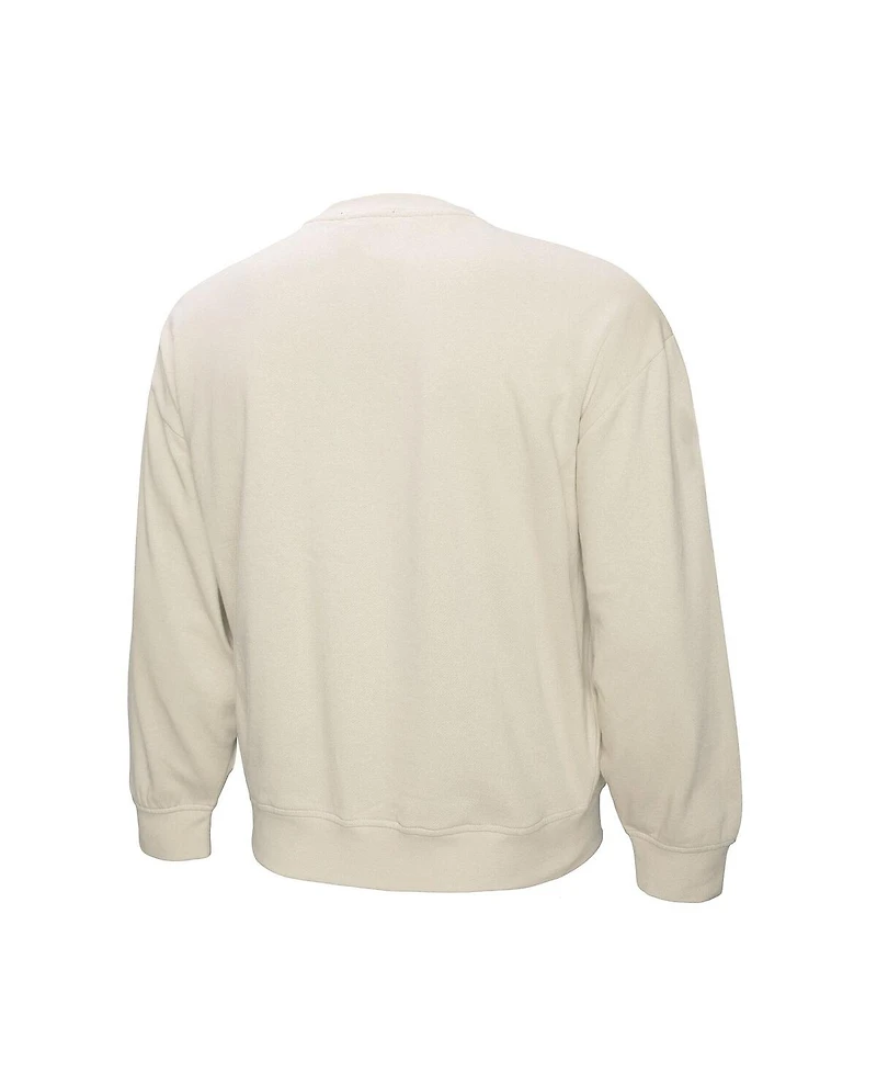 Mitchell & Ness Women's Cream Boston Celtics Oversprayed Pullover Sweatshirt