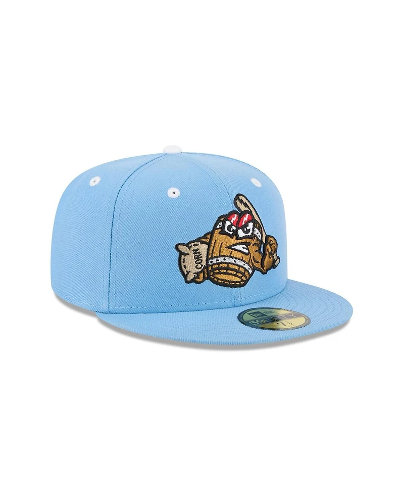 New Era Men's Light Blue Louisville Bats Theme Nights 59FIFTY Fitted Hat