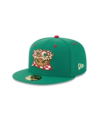 New Era Men's Green Akron RubberDucks Theme Nights 59FIFTY Fitted Hat