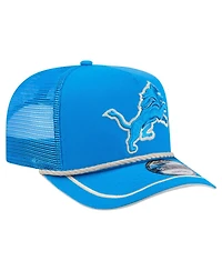 New Era Men's Blue Detroit Lions Vintage Team Rope A-Frame Trucker 9FIFTY Snapback Hat