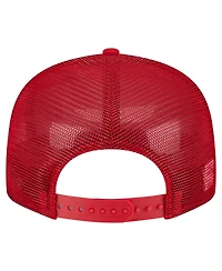 New Era Men's Scarlet Ohio State Buckeyes Split Panel 9FIFTY Snapback Trucker Hat