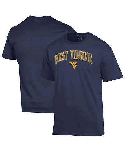 Champion Men's Navy West Virginia Mountaineers Arched Logo T-Shirt