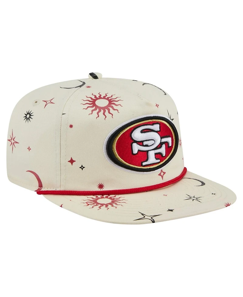 New Era Men's Cream San Francisco 49ers Celestial Golfer Adjustable Hat