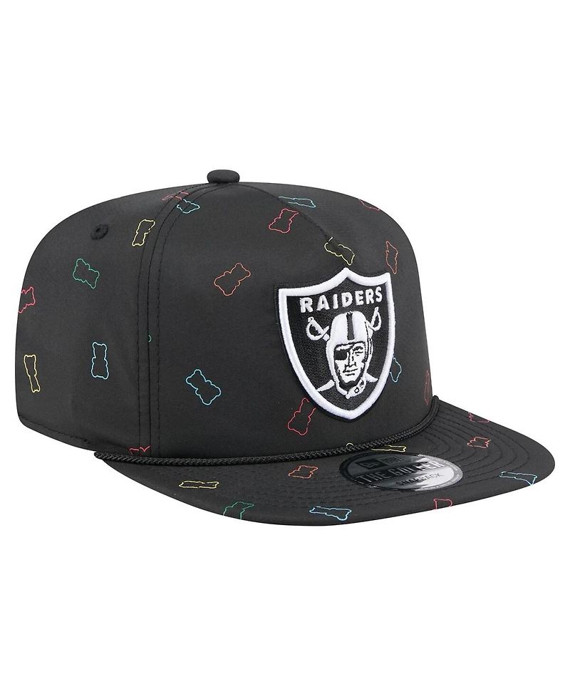 New Era Men's Black Las Vegas Raiders Gummy Golfer Snapback Hat