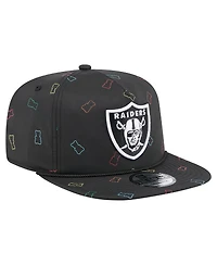 New Era Men's Black Las Vegas Raiders Gummy Golfer Snapback Hat