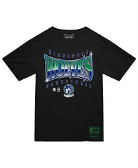Mitchell & Ness Men's Black Minnesota Timberwolves Worldwide Collection Glow Up T-Shirt