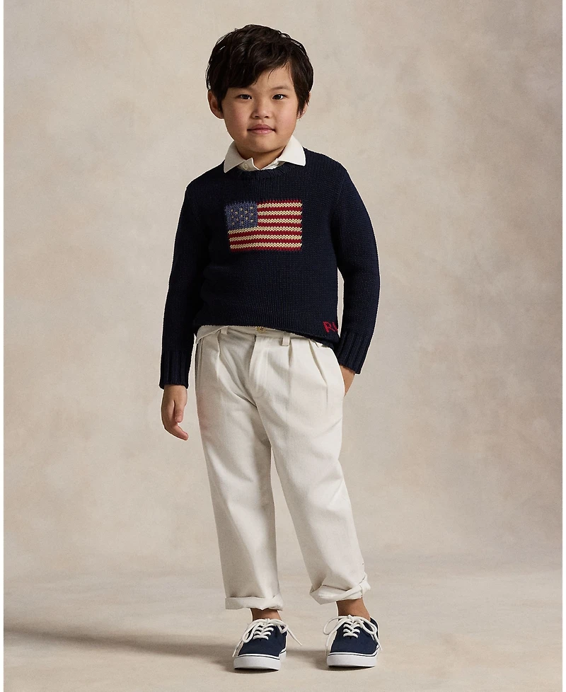 Polo Ralph Lauren Toddler and Little Boys The Iconic Flag Sweater