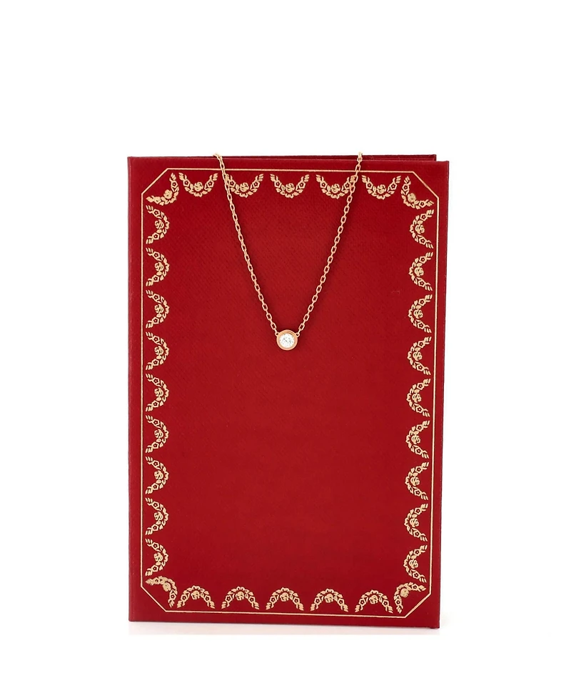 Pre-Owned Cartier Large Cartier D'Amour Pendant Necklace 18K White Gold with Diamond