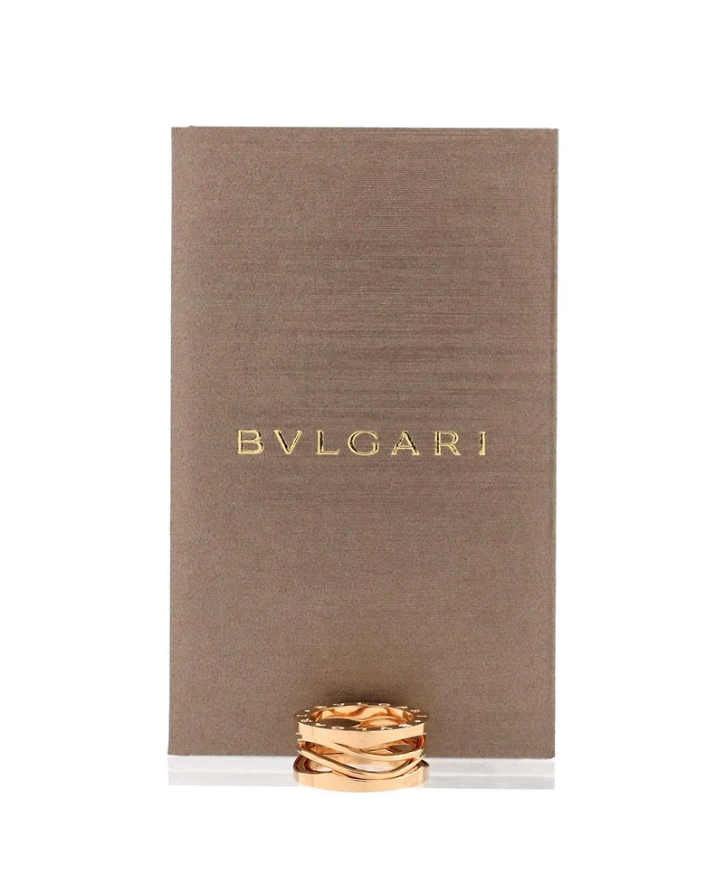 Pre-Owned Bvlgari B.Zero1 Design Legend Zaha Hadid Three Band Ring 18K Rose Gold