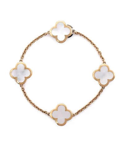 Pre-Owned Van Cleef & Arpels Pure Alhambra 4 Motifs Bracelet 18K Gold with Mother of Pearl