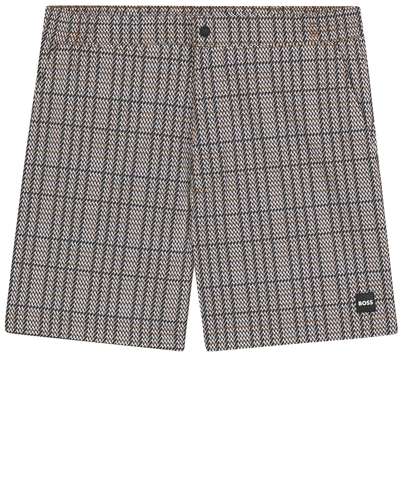 Boss by Hugo Men's Micro-Print Swim Shorts