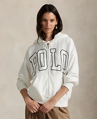 Polo Ralph Lauren Women's Logo Lightweight Fleece Full-Zip Hoodie Sweatshirt