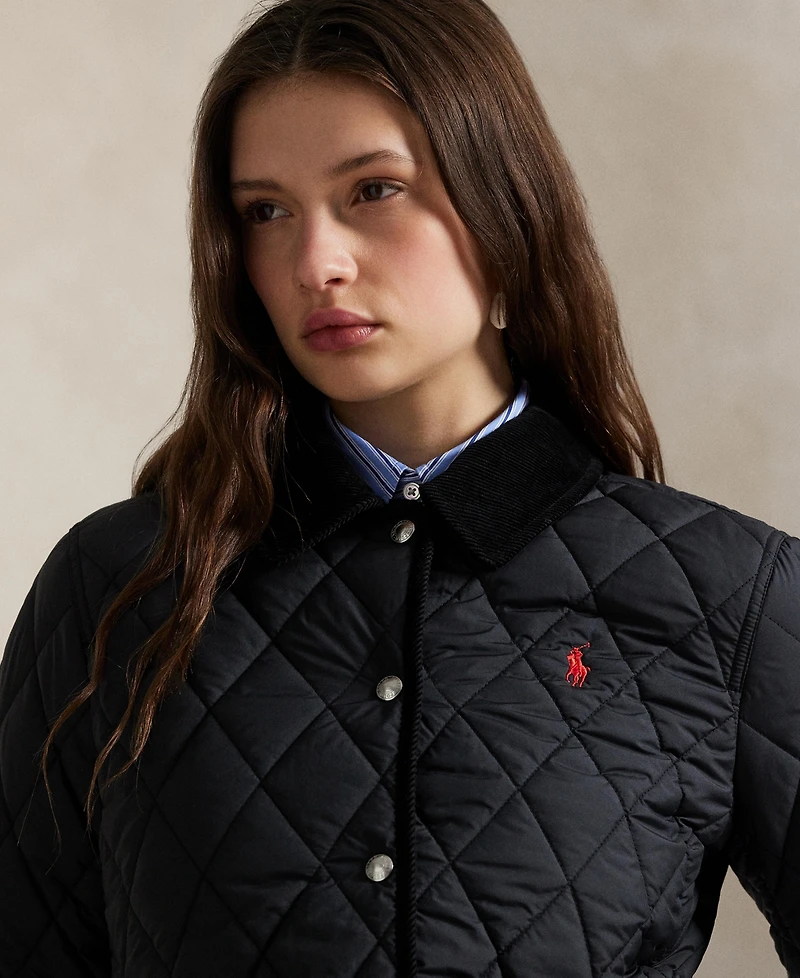Polo Ralph Lauren Women's Corduroy-Trim Quilted Barn Jacket