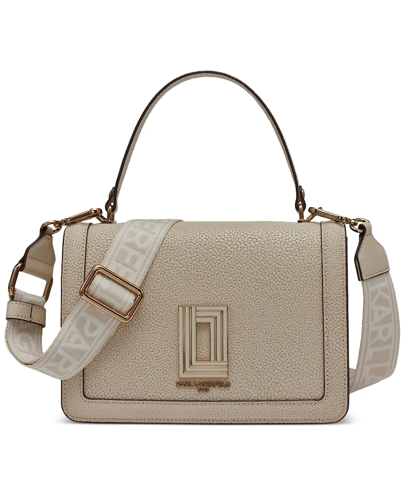 Karl Lagerfeld Paris Simone Patent Flap Crossbody Bag