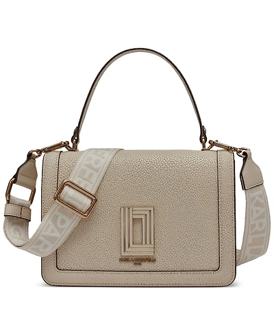 Karl Lagerfeld Paris Simone Patent Flap Crossbody Bag