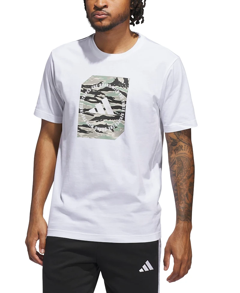 adidas Men's Regular-Fit Camo Logo Graphic T-Shirt