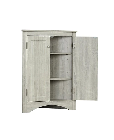 Casainc 31.5"H Triangle Corner Cabinet, Adjustable Shelves