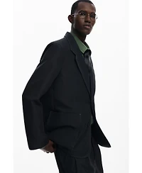 Desigual Men's Blazer with contrast stitching