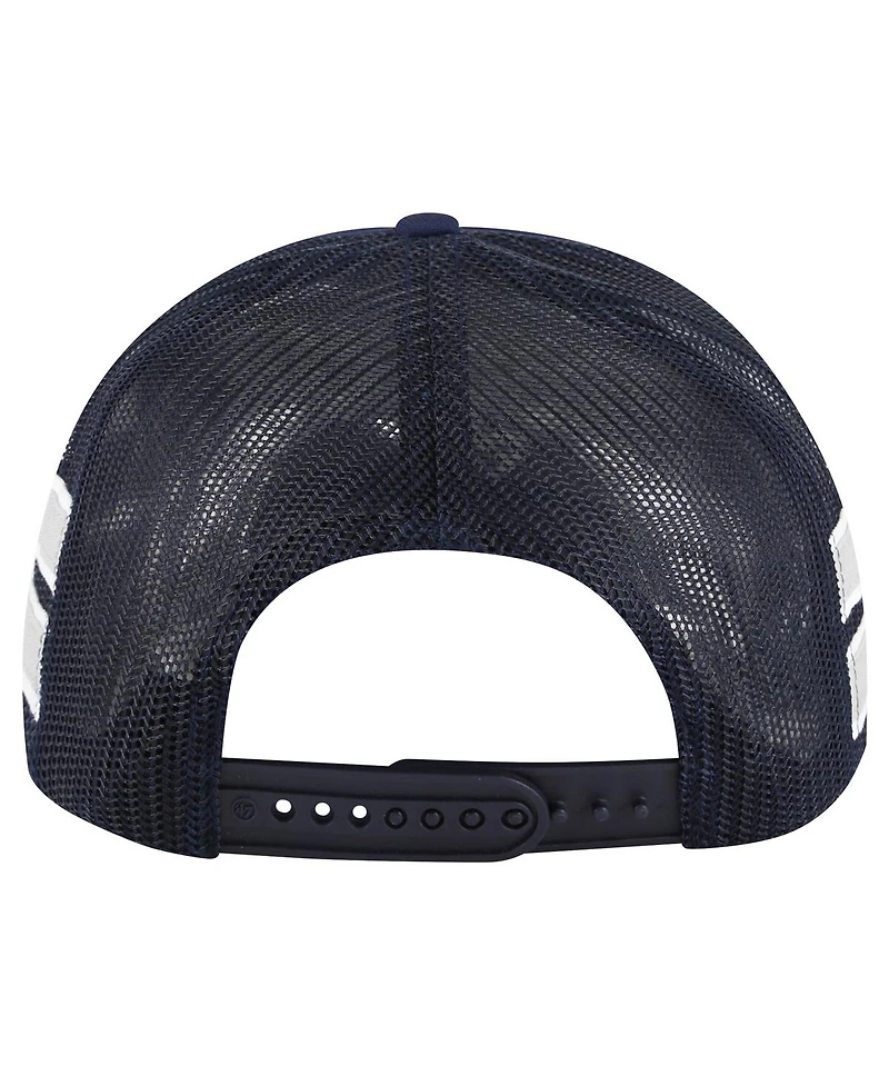 '47 Brand Men's Navy Toronto Maple Leaf's Sideband Stripes Trucker Snapback Hat