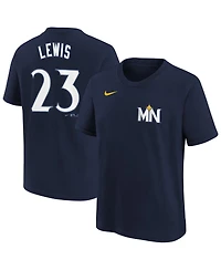 Nike Big Boys and Girls Royce Lewis Navy Minnesota Twins Fuse City Connect Name Number T-Shirt