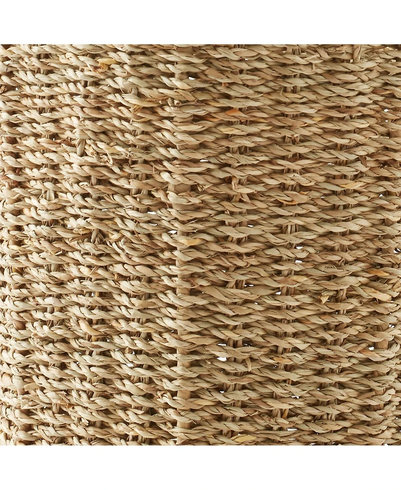 Casafield Seagrass Waste Basket - Natural, Woven Trash Can for Garbage in the Bathroom, Bedroom, Laundry Room, Home Office - Natural