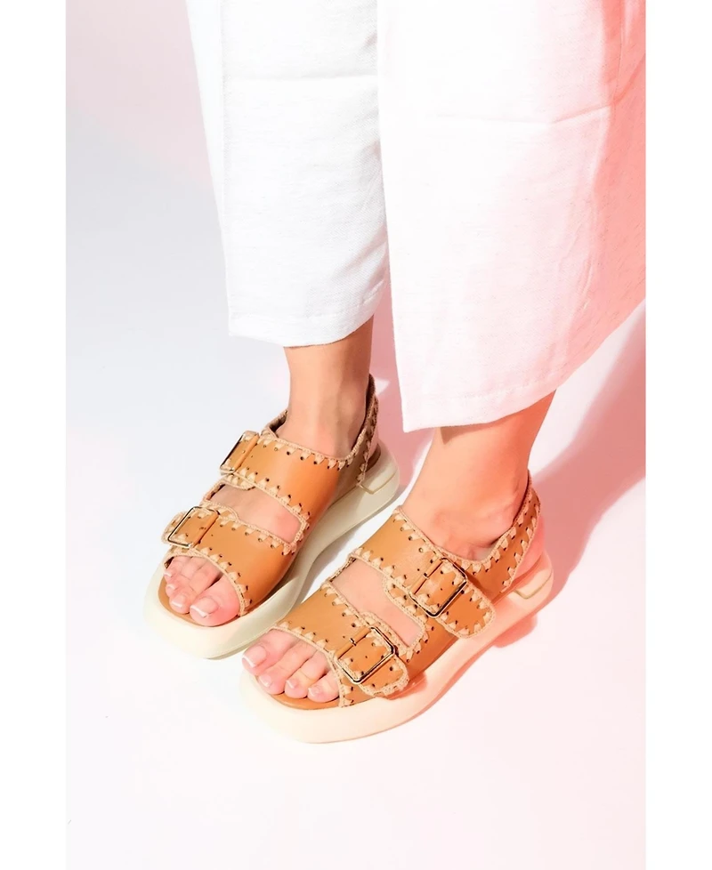 Douro Braided Rope Strap Leather Sandal (Women)