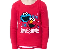 Sesame Street Toddler Girls Elmo Cookie Monster I'm Awesome 2 Piece Long Sleeve Pajama Set