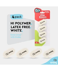 Erasers Pencil Big Oval, Erasers School Supplies for Kids and Artists, Hi Polymer Large White Soft Eraser, Rubber and Non – Abrasive Eraser, Be