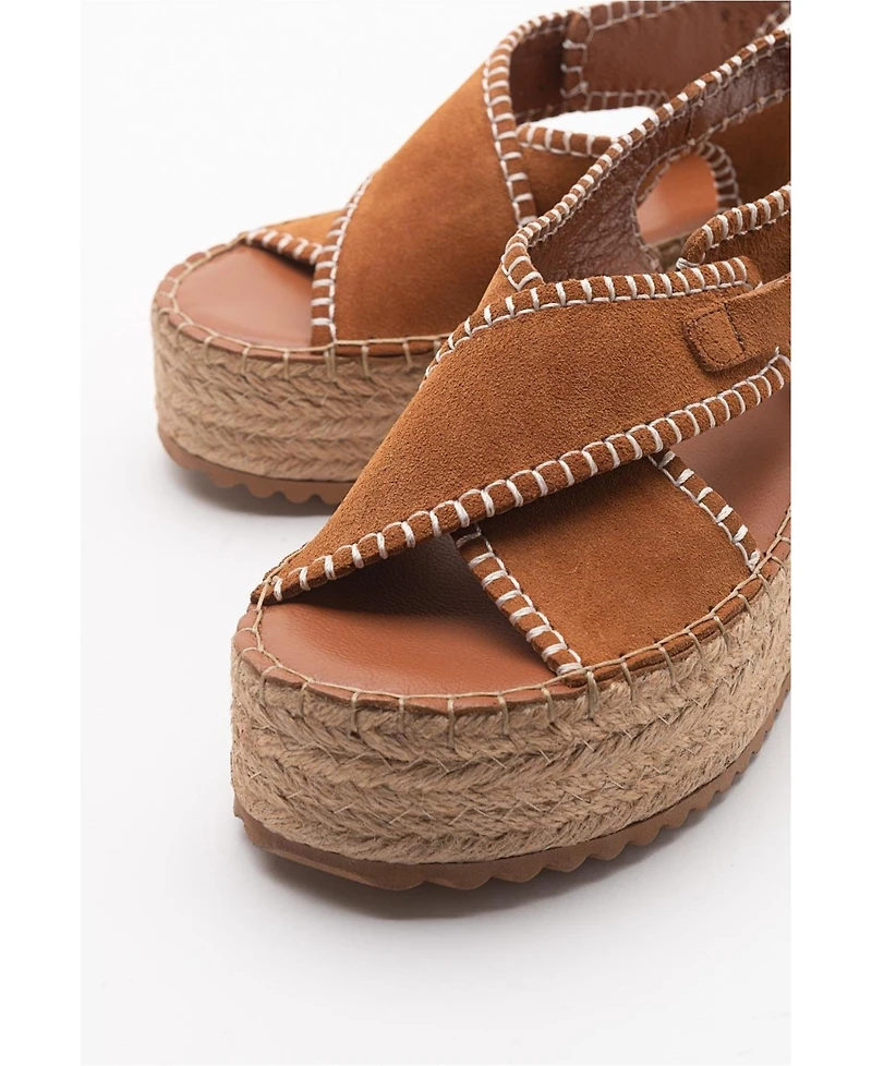 Forever & Always Shoes Bellezza Leather Platform Sandals