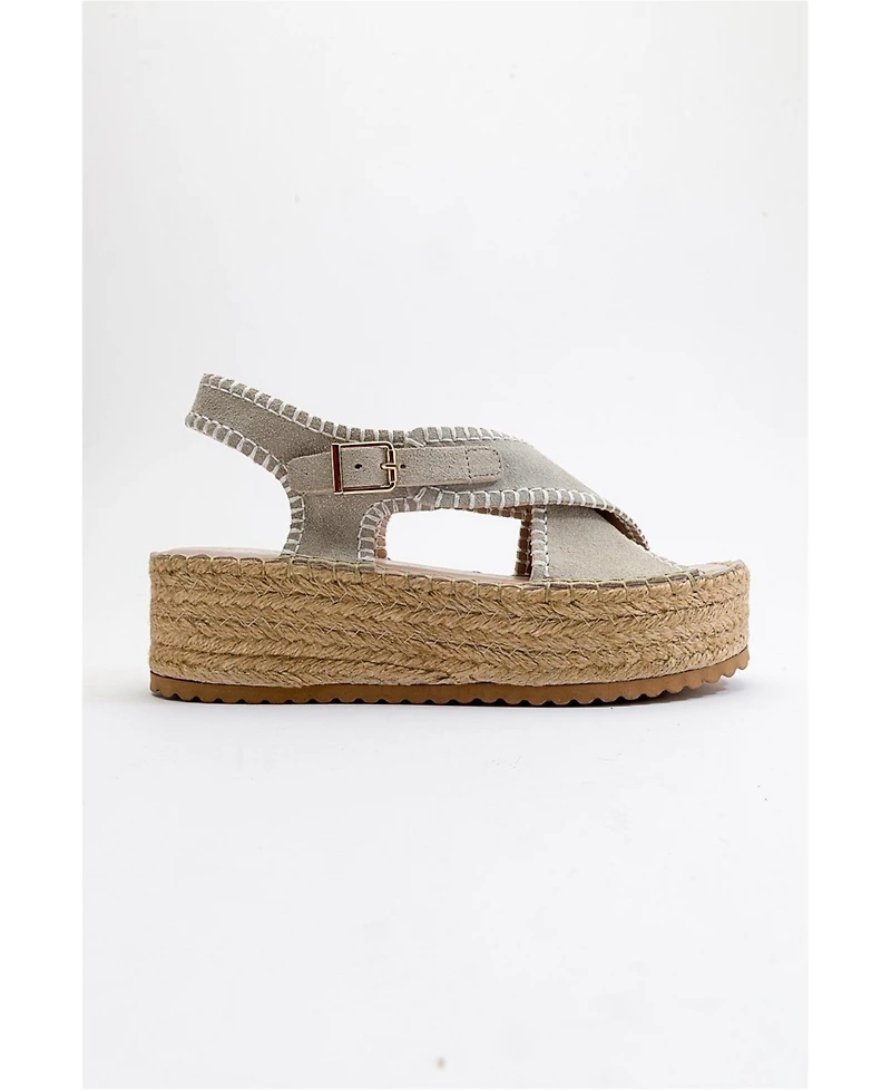 Forever & Always Shoes Bellezza Leather Platform Sandals
