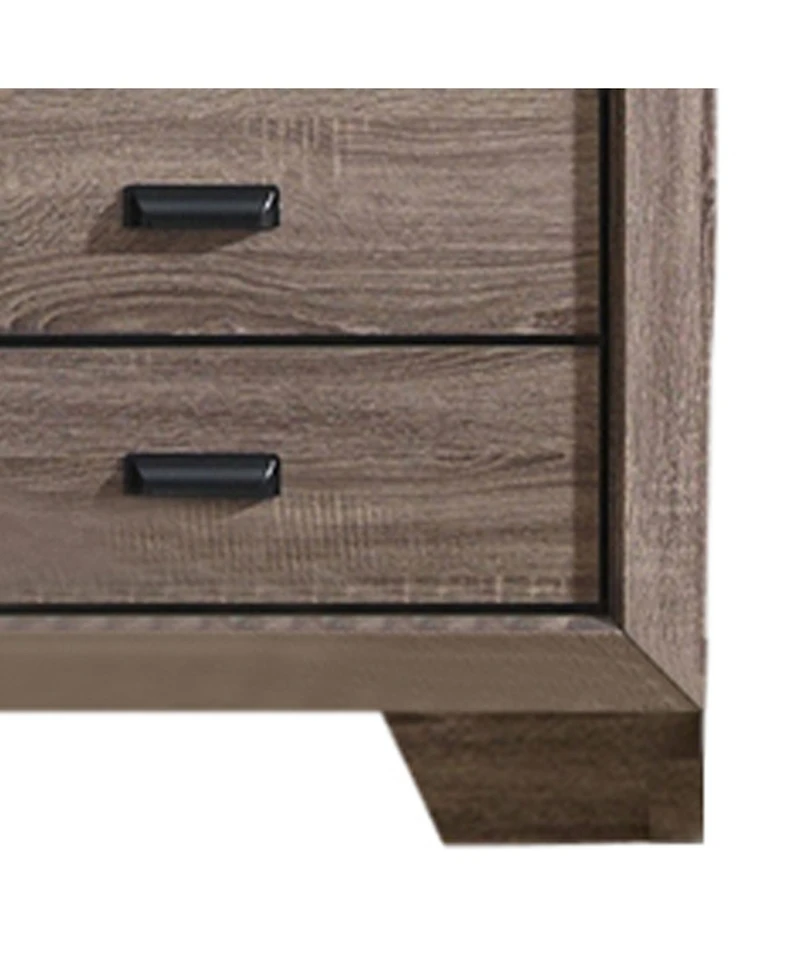 Kings Brand Furniture Kerry Wood 5-Drawer Chest, Brown