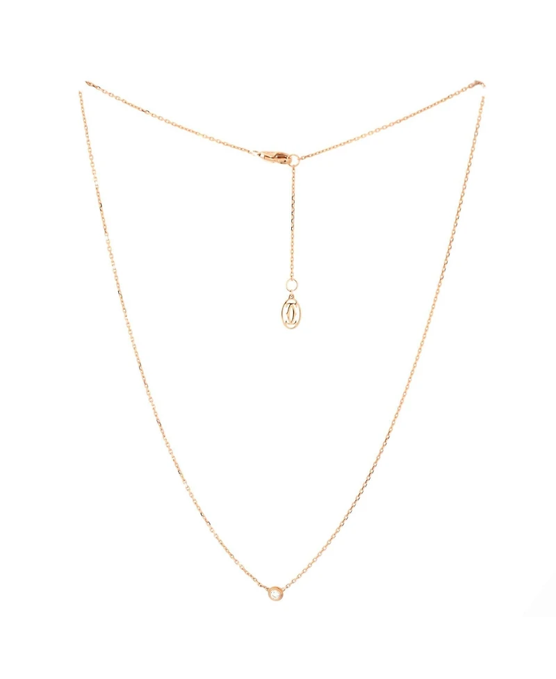 Pre-Owned Cartier Xs Cartier D'Amour Pendant Necklace 18K Rose Gold with Diamond