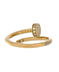 Pre-Owned Cartier Small Juste un Clou Paved Ring 18K Gold with Diamonds
