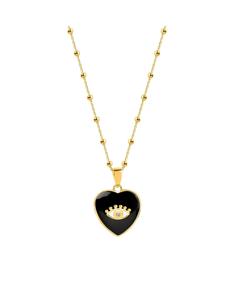 Grounded In Love Black Onyx Heart Pendant Necklace