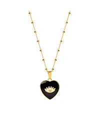 Grounded In Love Black Onyx Heart Pendant Necklace