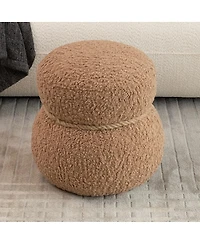 14" Wide Modern Snowman Entryway Ottoman Footstool-The Pop Home