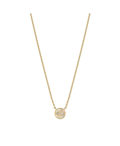 Reside In Protection Mother Of Pearl Evil Eye Necklace