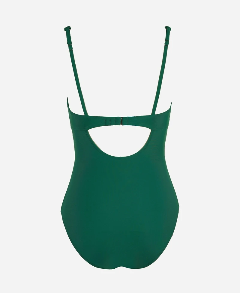 Cupshe Women's Green Drawstring Tummy Control One-Piece