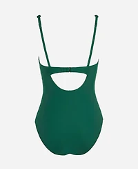 Cupshe Women's Green Drawstring Tummy Control One-Piece