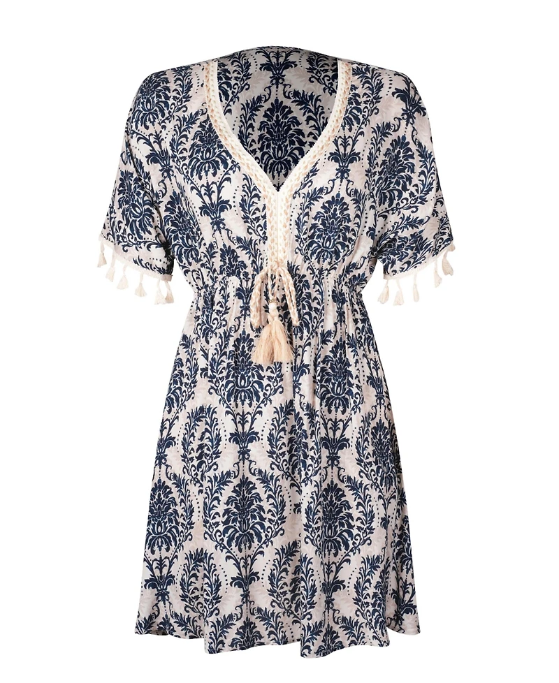 Cupshe Women's Boho V-Neck Mini Beach Dress