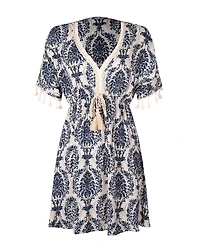 Cupshe Women's Boho V-Neck Mini Beach Dress