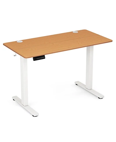Electric Standing Desk with 3 Memory Height Settings and 2 Hanging Hooks & Cable Management