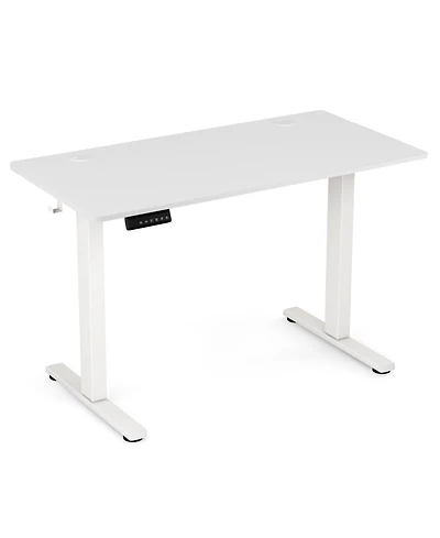 Electric Standing Desk with 3 Memory Height Settings and 2 Hanging Hooks & Cable Management